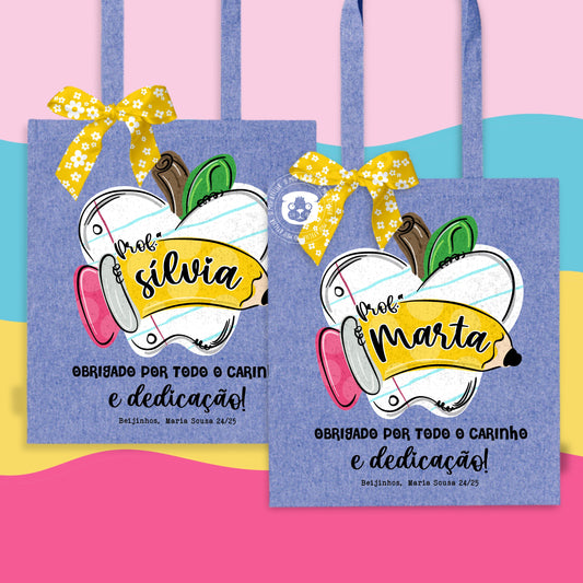 Sacola de Algodão Personalizada - Professoras, Educadoras e Auxiliares