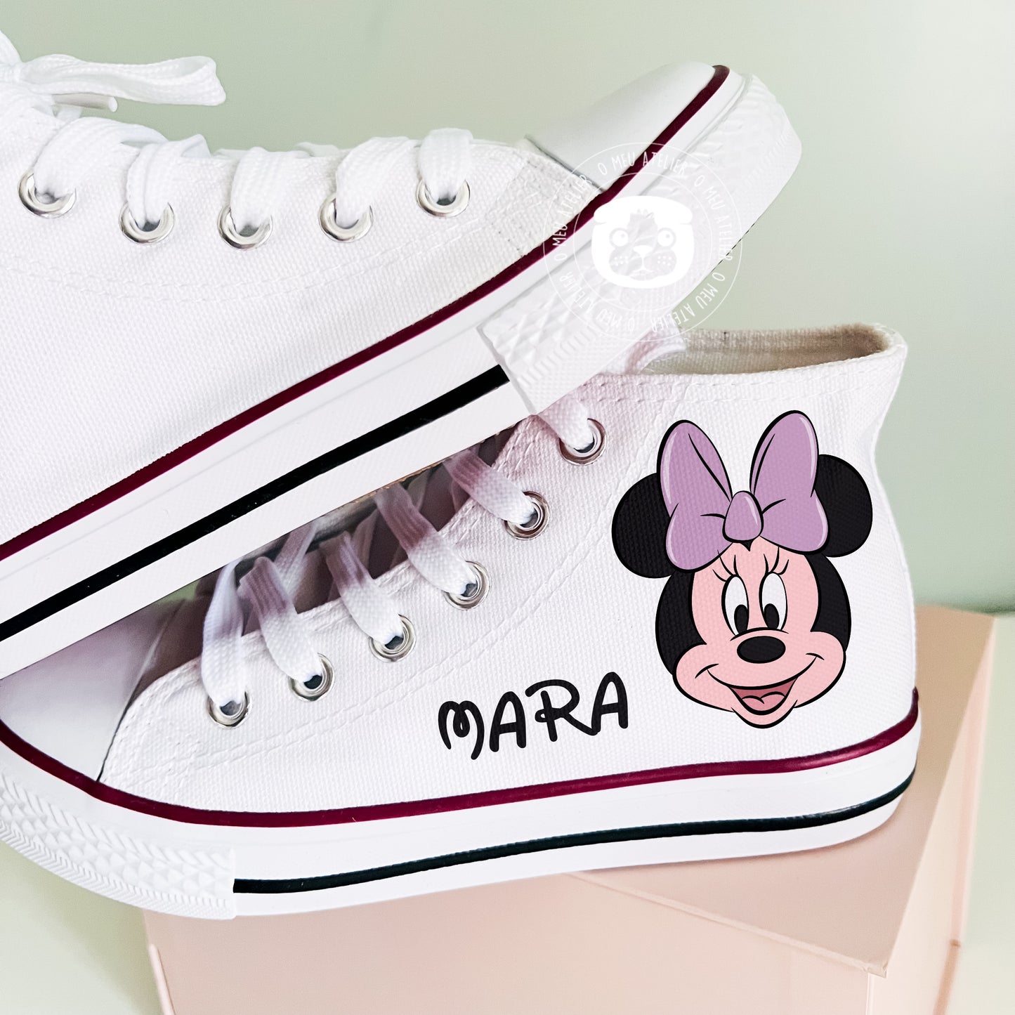 Sapatilhas Personalizadas – Estilo Clássico de Cano Alto