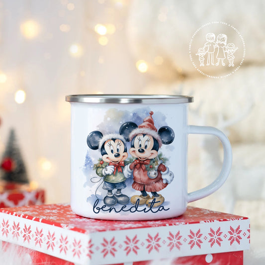 Caneca de esmalte Natal “M&M”