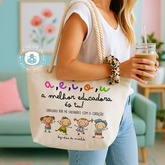 Tote Bag Personalizado - Professoras, Educadoras e Auxiliares