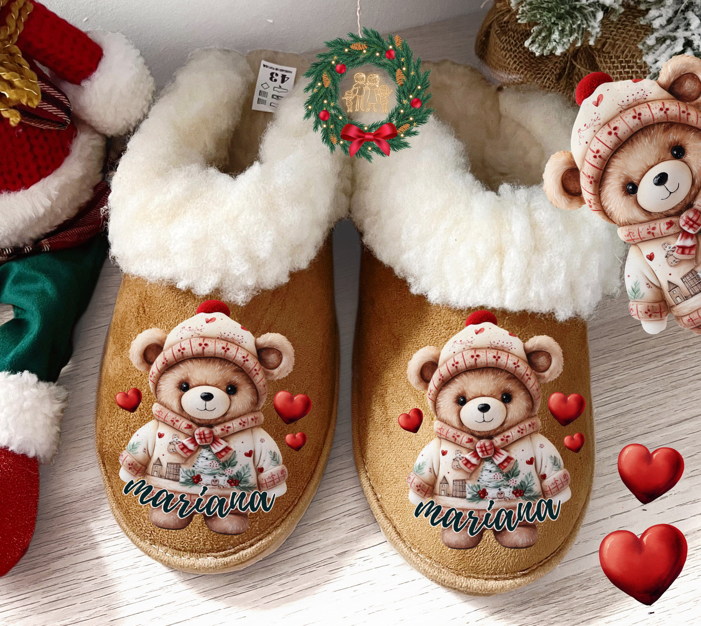 Pantufas da serra personalizadas “Ursinho”