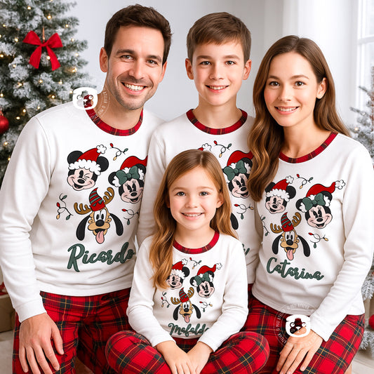 Pijama de Natal Personalizado – Família M&M