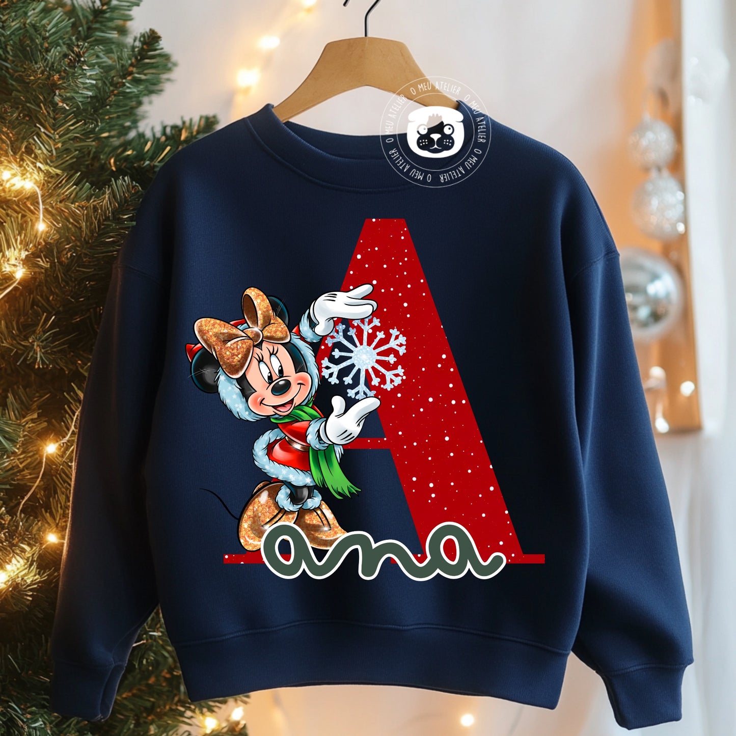 Camisolas de Natal Personalizadas com Nome – Amigos Mágicos – 100% Algodão Cardado