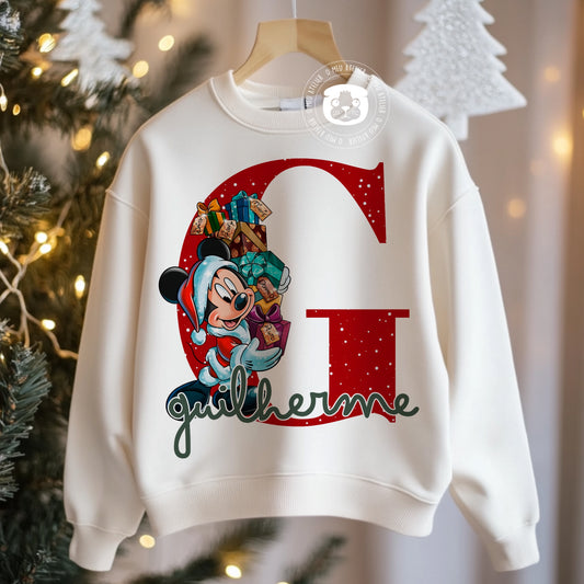 Camisolas de Natal Personalizadas com Nome – Amigos Mágicos – 100% Algodão Cardado