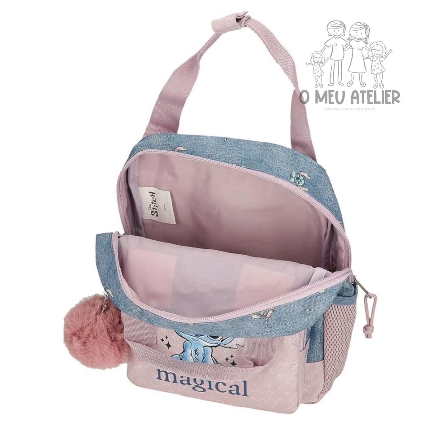 Mochila Stitch Pré-escolar Personalizada c/nome