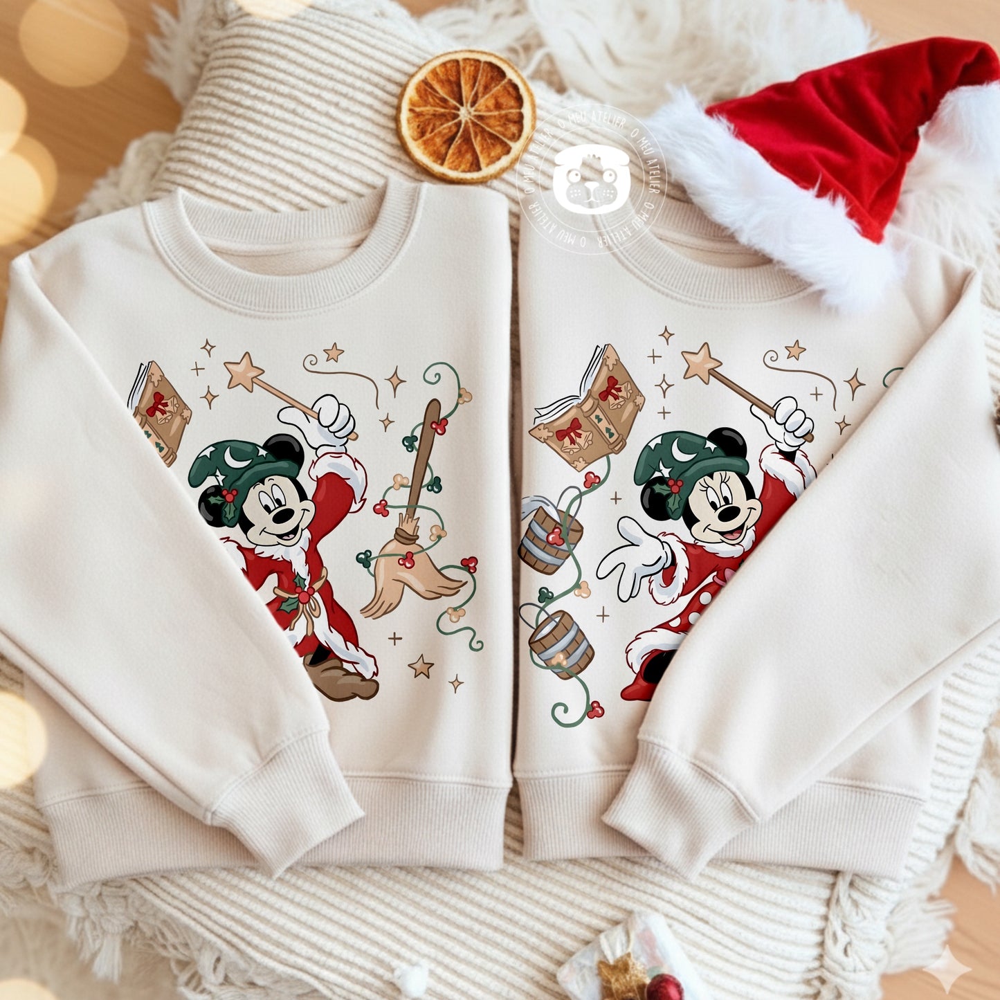 Camisolas de Natal Personalizadas com Nome – Mick Mágico – 100% Algodão Cardado