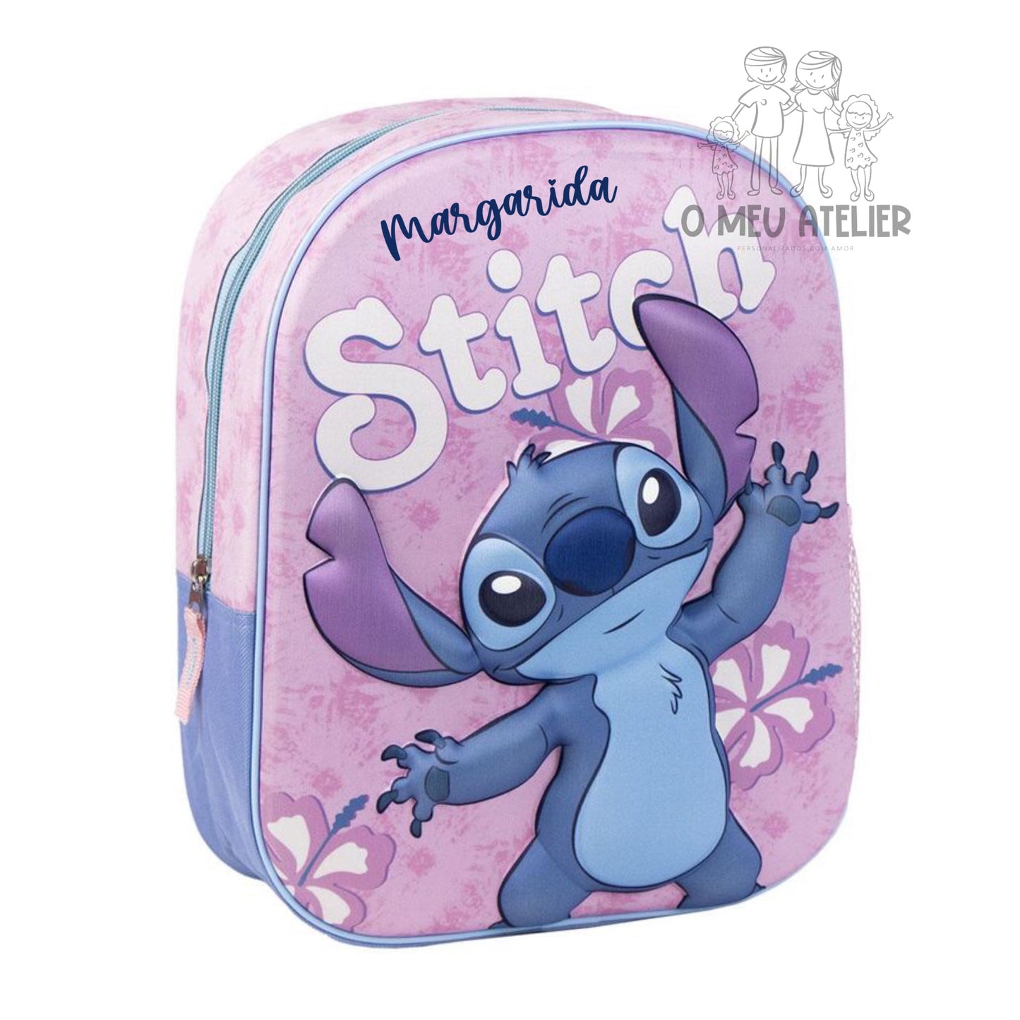 Mochila Stitch 3D Personalizada c/nome