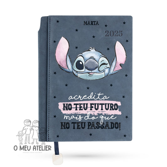 Agenda Diária Stitch A5 personalizada