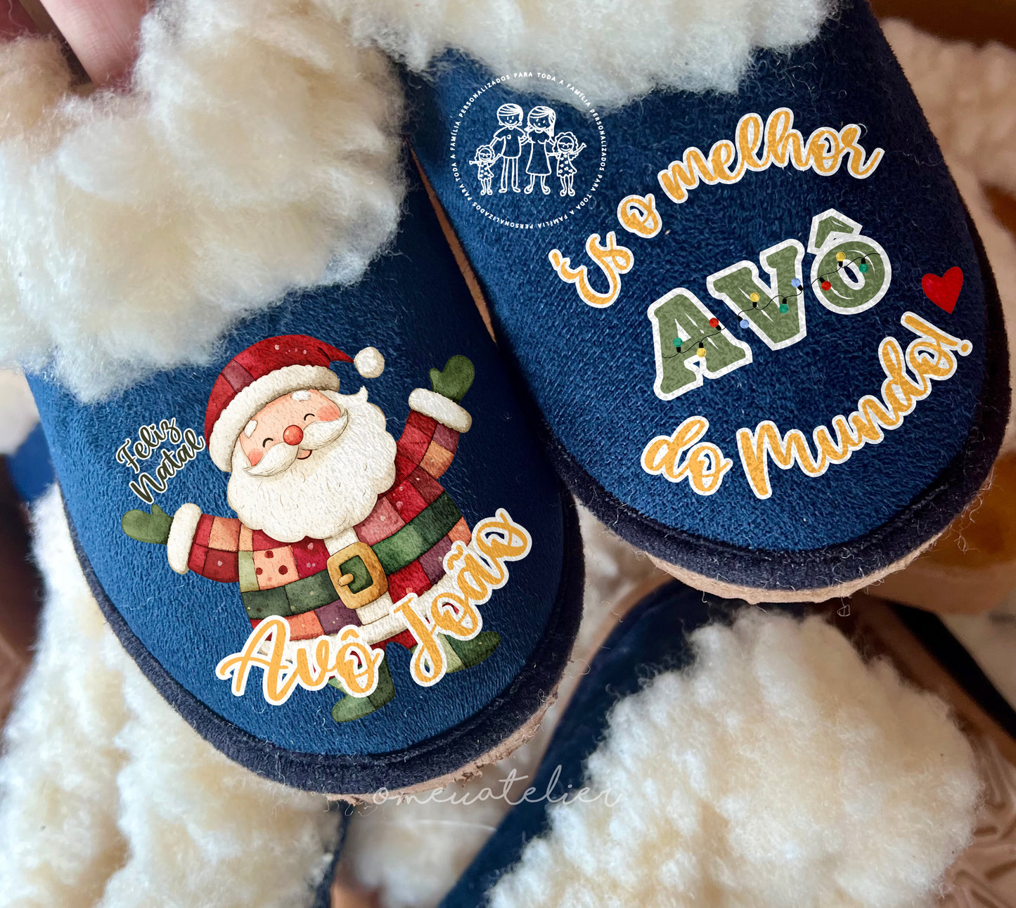 Pantufas da serra personalizadas “Melhores Avós”