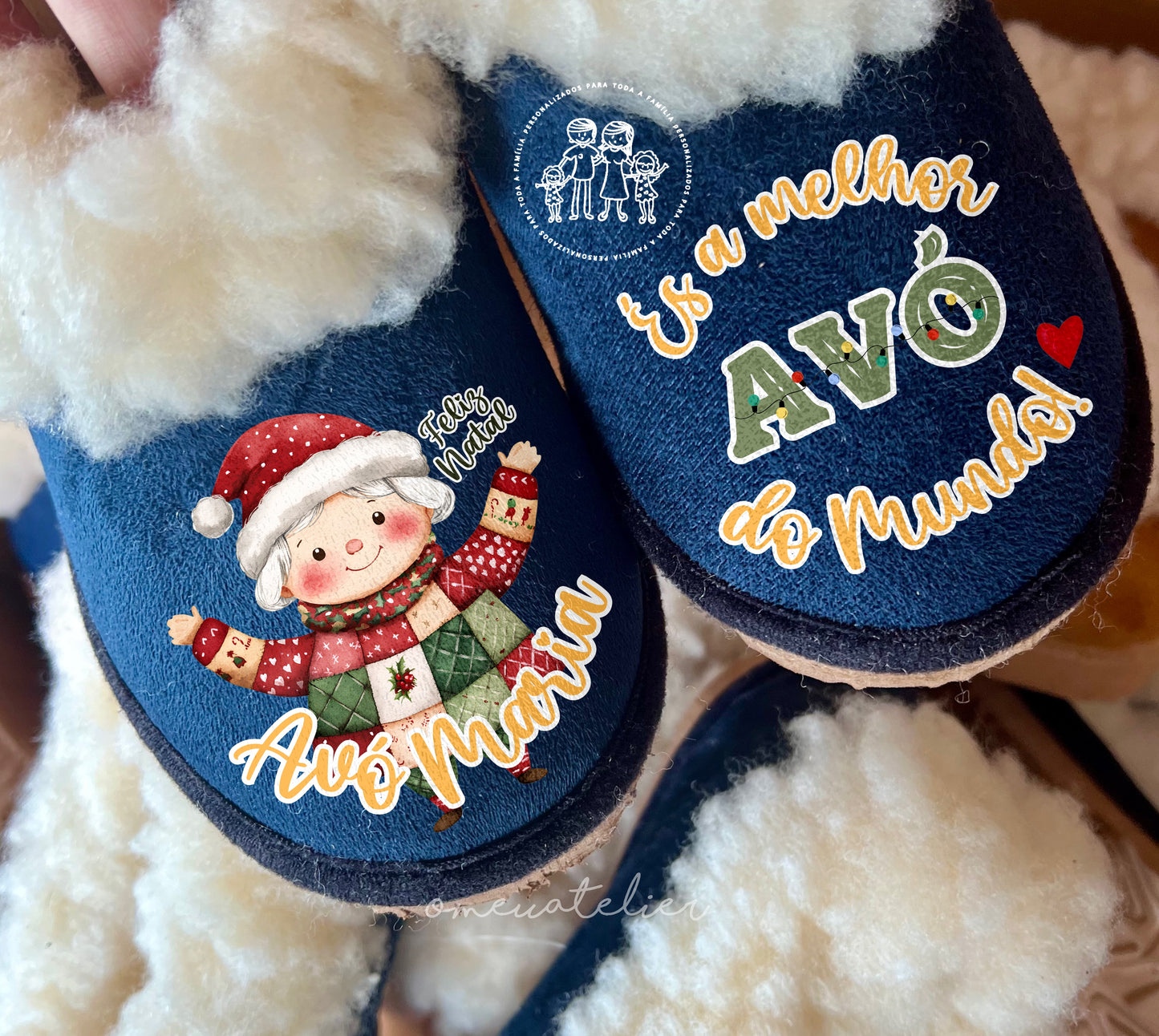 Pantufas da serra personalizadas “Melhores Avós”