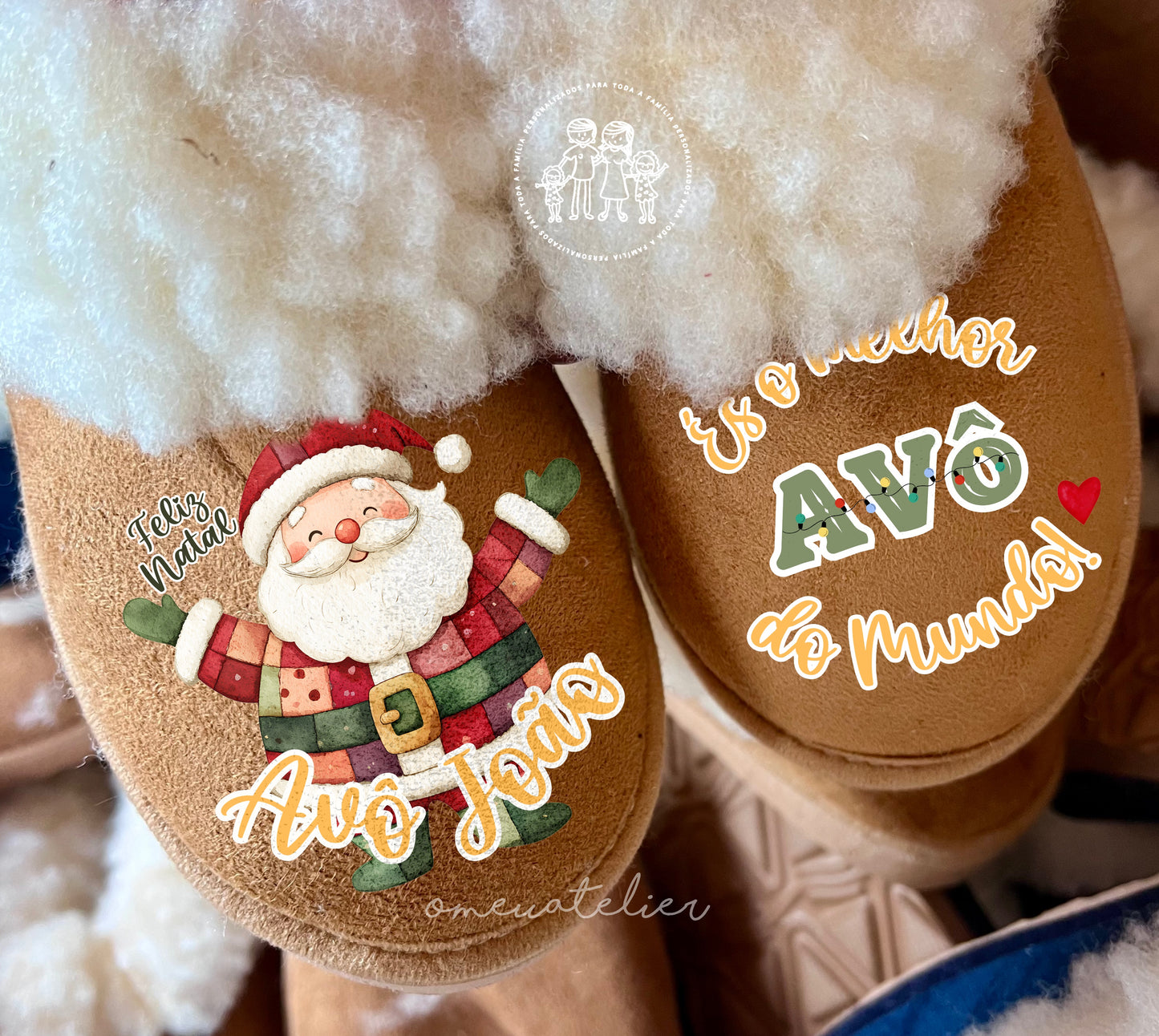 Pantufas da serra personalizadas “Melhores Avós”