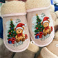Chinelos de Natal Personalizados com Ursinho – Super Macios e Confortáveis