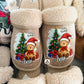 Chinelos de Natal Personalizados com Ursinho – Super Macios e Confortáveis