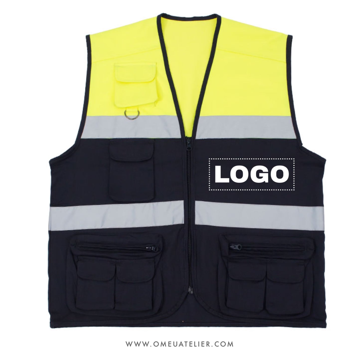 Colete Multibolsos Reporter Personalizado / Safari Refletor para Empresas