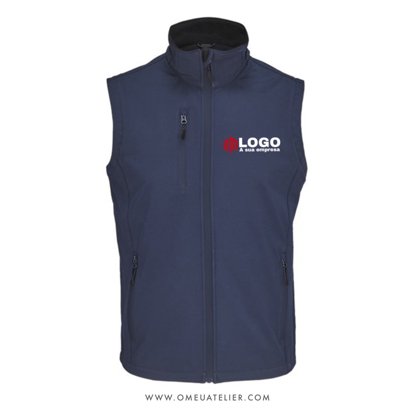 Softshell 3 em 1 com Capuz e Mangas Removíveis Personalizado