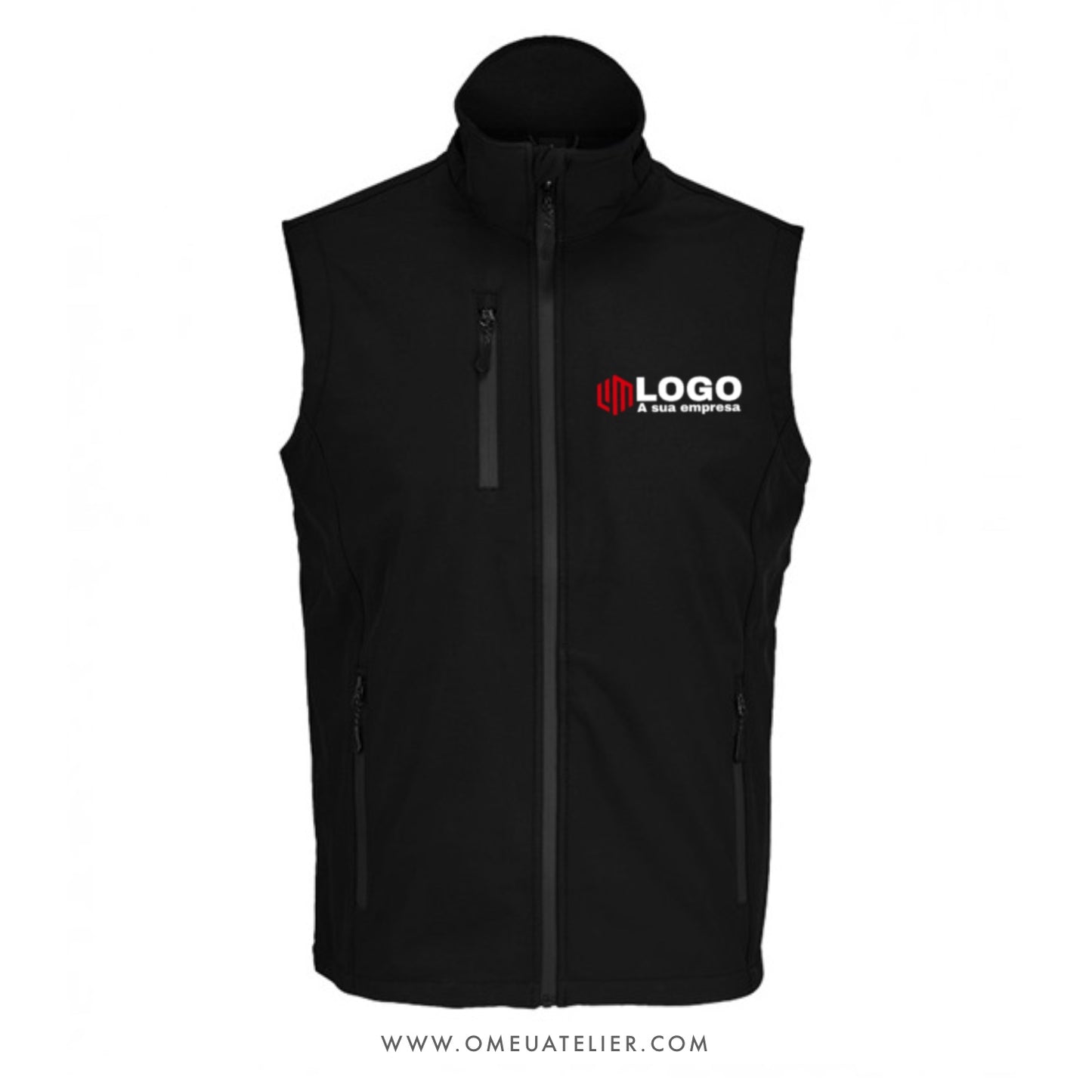 Softshell 3 em 1 com Capuz e Mangas Removíveis Personalizado