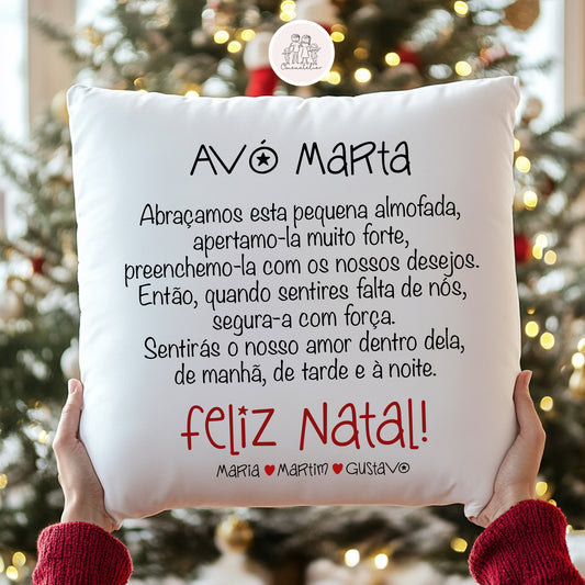 Almofada de Natal Personalizada “Mensagem Avós”