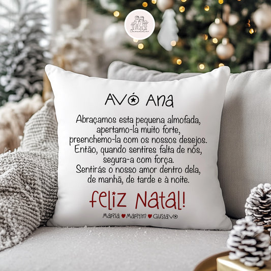 Almofada de Natal Personalizada “Mensagem Avós”