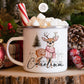 Caneca de esmalte Natal “Rena” C/nome