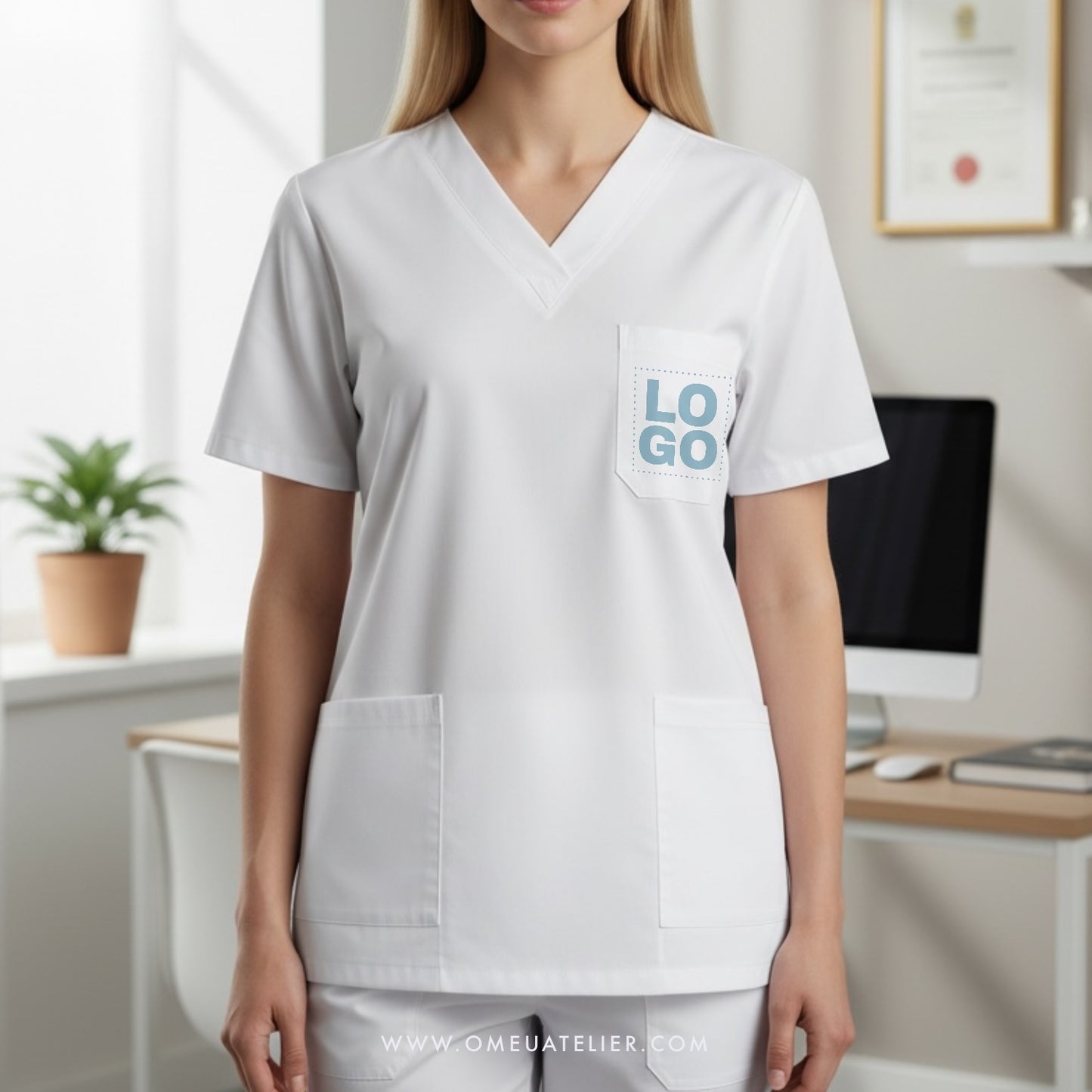 Túnica Médica Unissexo Personalizada | Conforto Profissional
