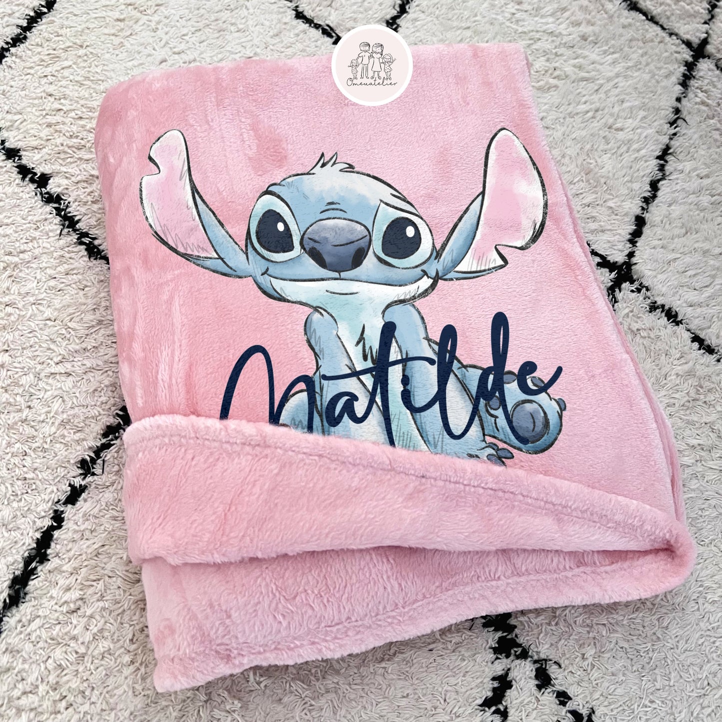 Manta Minky Stitch Personalizada