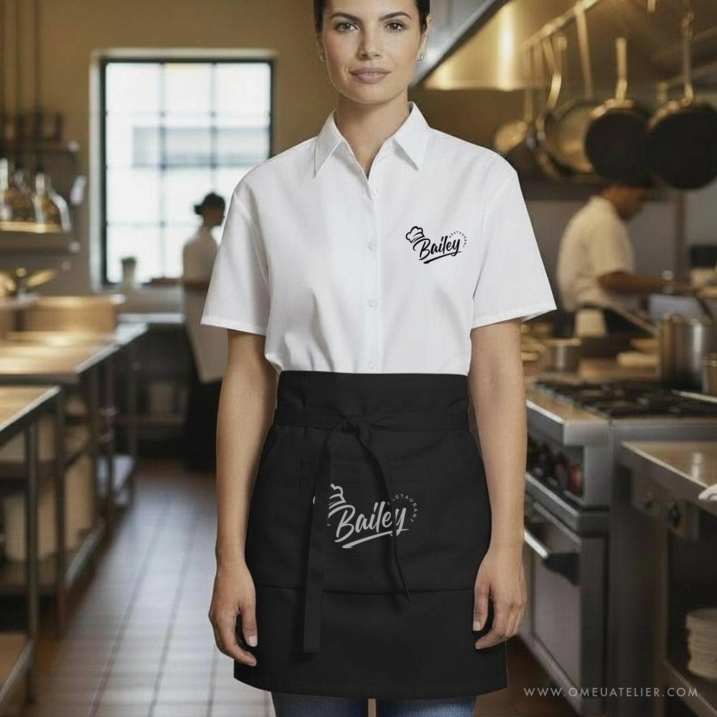 Avental Curto Unissexo Personalizado – Profissional
