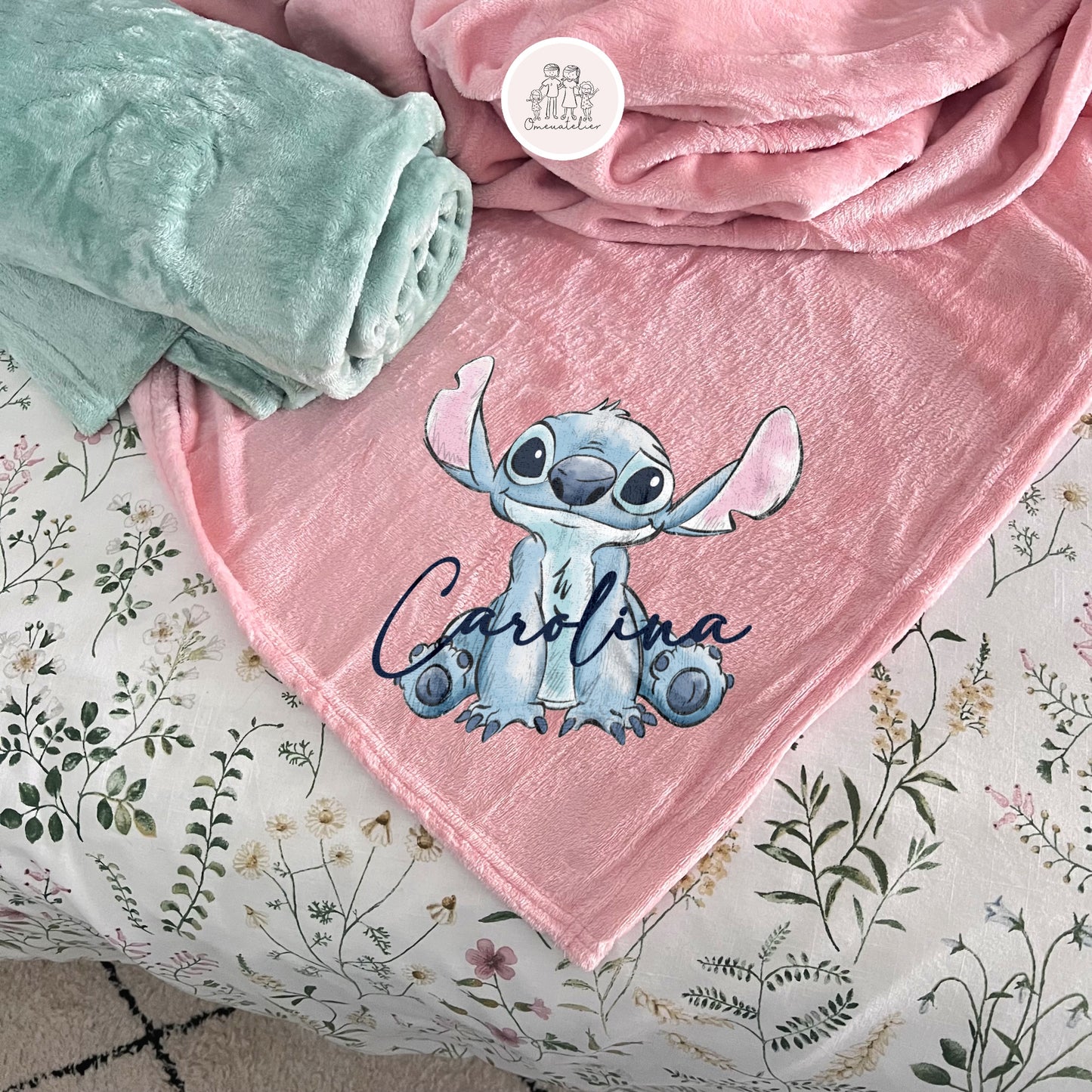 Manta Minky Stitch Personalizada