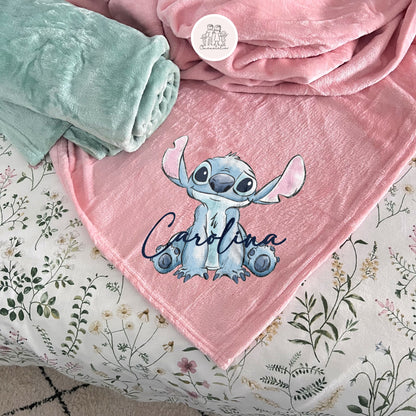 Manta Minky Stitch Personalizada