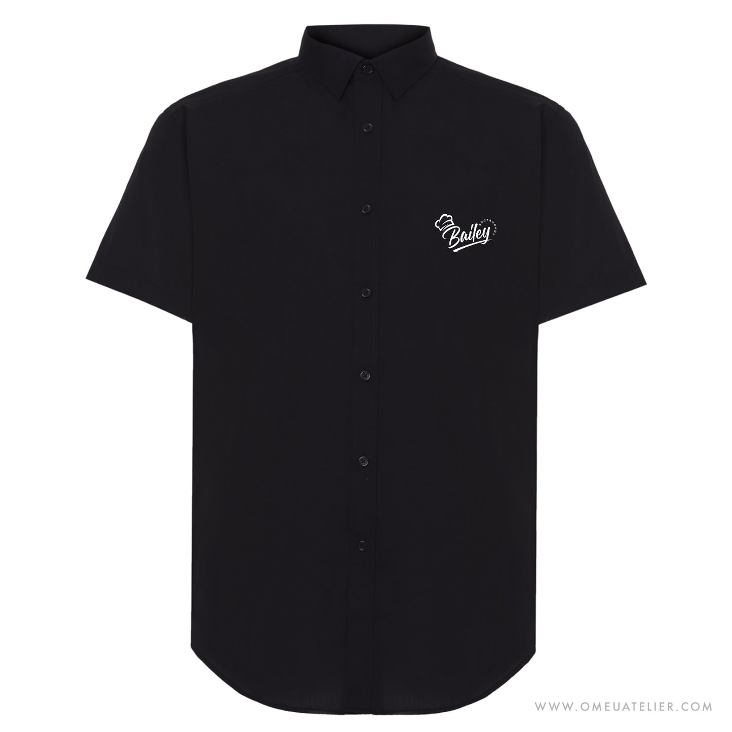 Camisa Profissional de Manga Curta Personalizada – Slim Fit