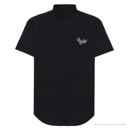 Camisa Profissional de Manga Curta Personalizada – Slim Fit