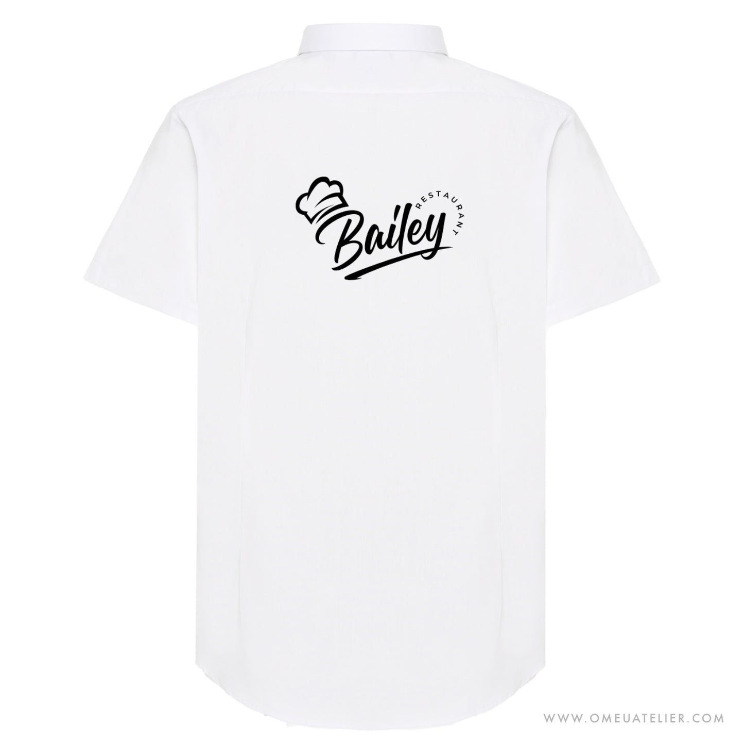 Camisa Profissional de Manga Curta Personalizada – Slim Fit