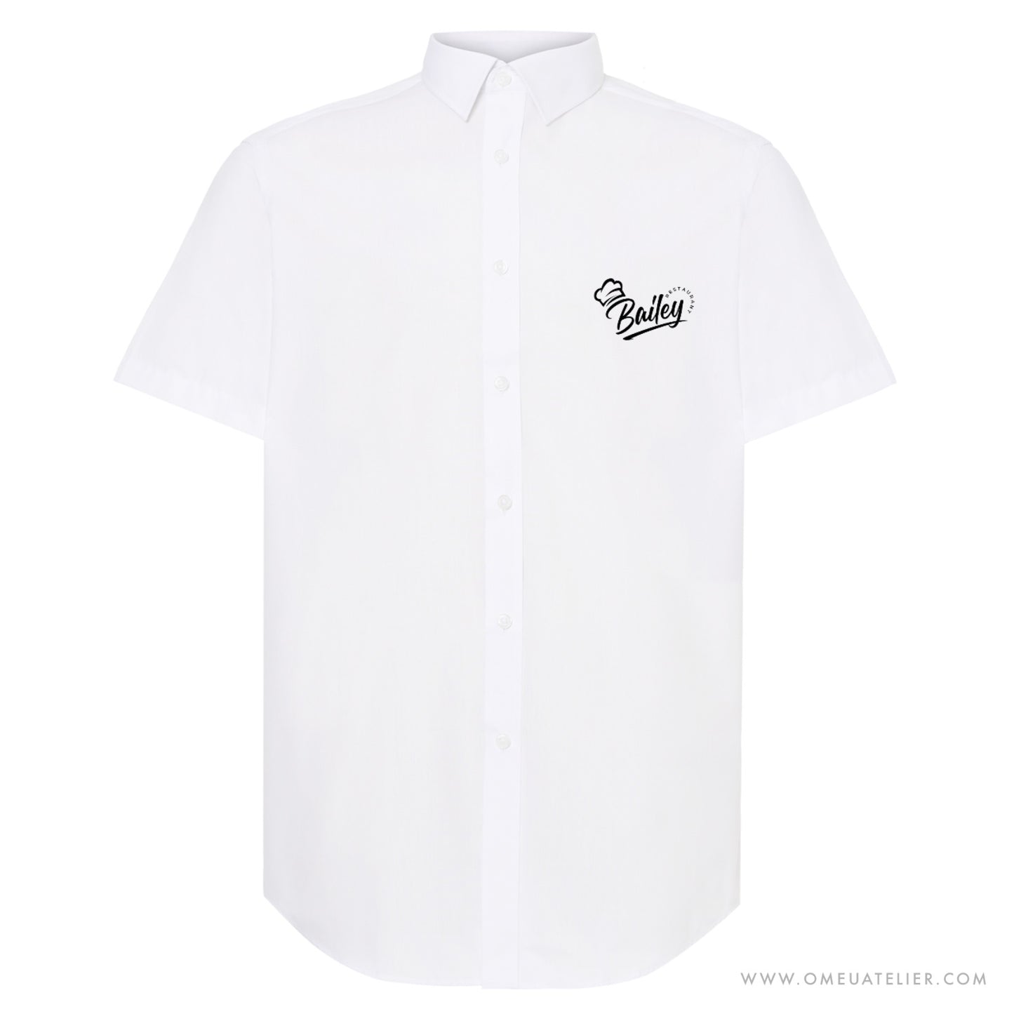 Camisa Profissional de Manga Curta Personalizada – Slim Fit