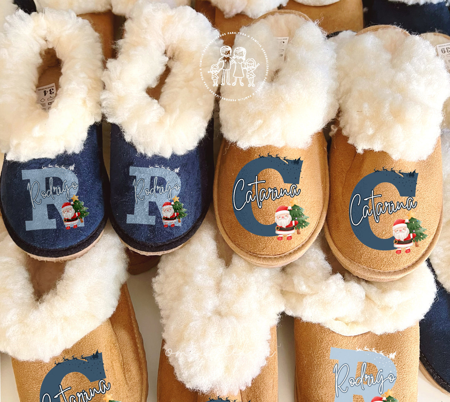 Pantufas da serra personalizadas “Pai Natal”