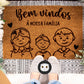 Tapete de entrada personalizado “Bem vindos à nossa família”