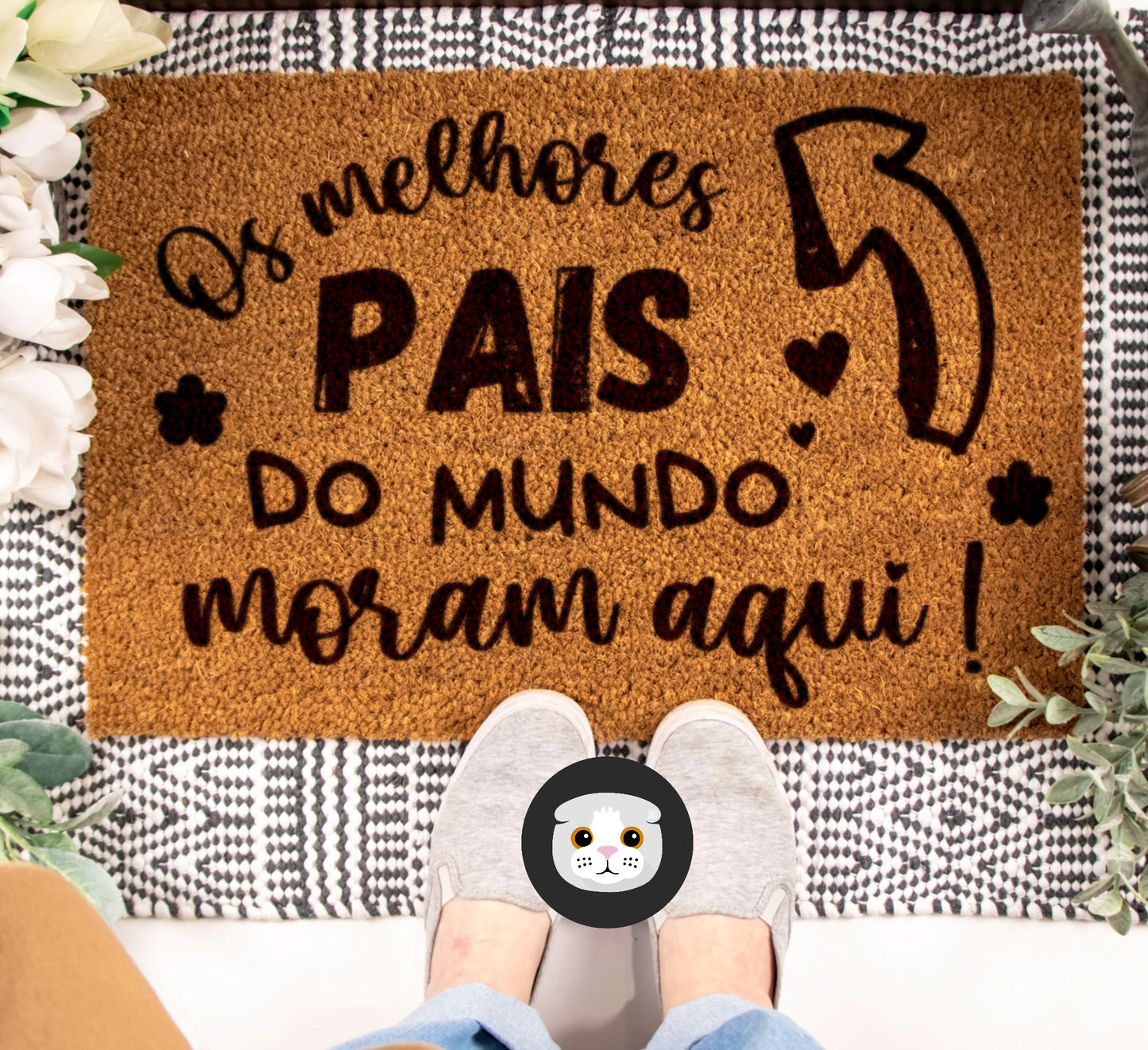 Tapete de entrada personalizado “Os melhores Pais do Mundo…”