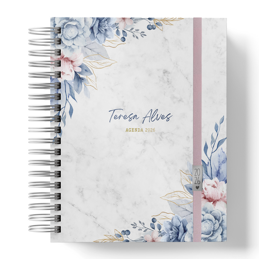Agenda Personalizada “Floral Blue"