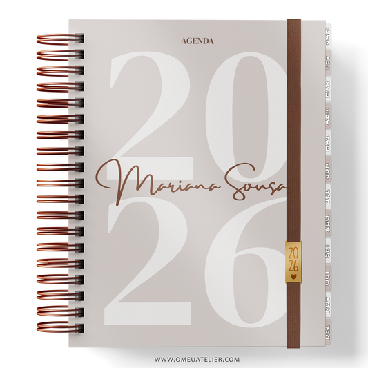 Agenda Personalizada "2026 Creme"