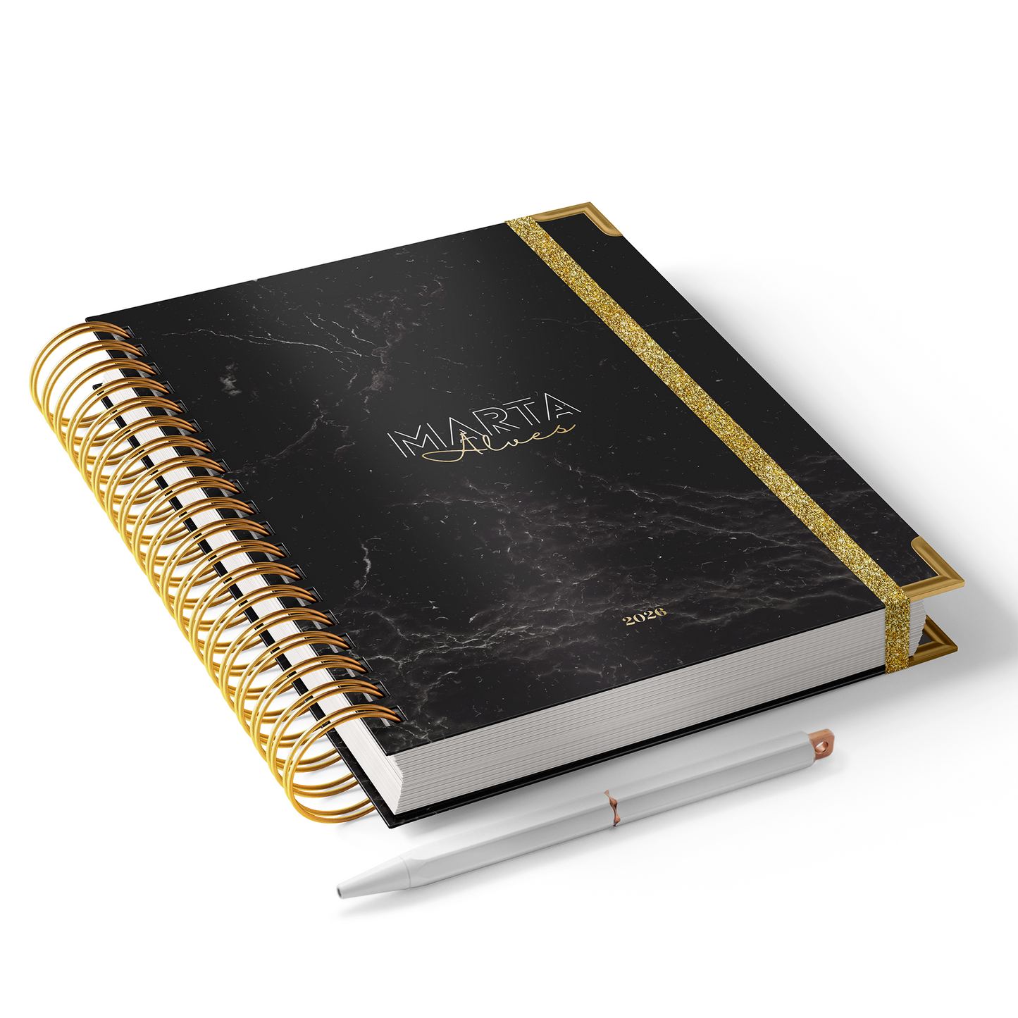 Agenda Personalizada “Black Marble"