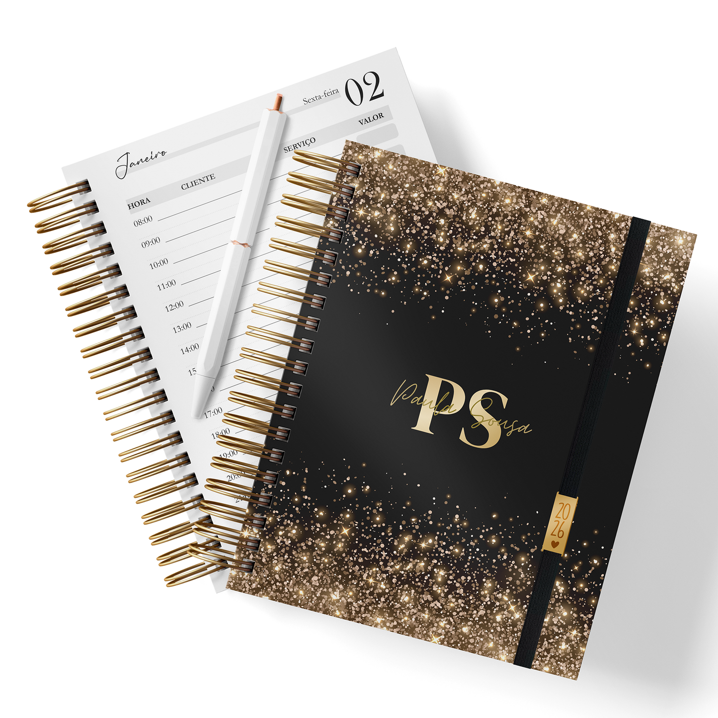 Agenda Personalizada "Glitter Gold"
