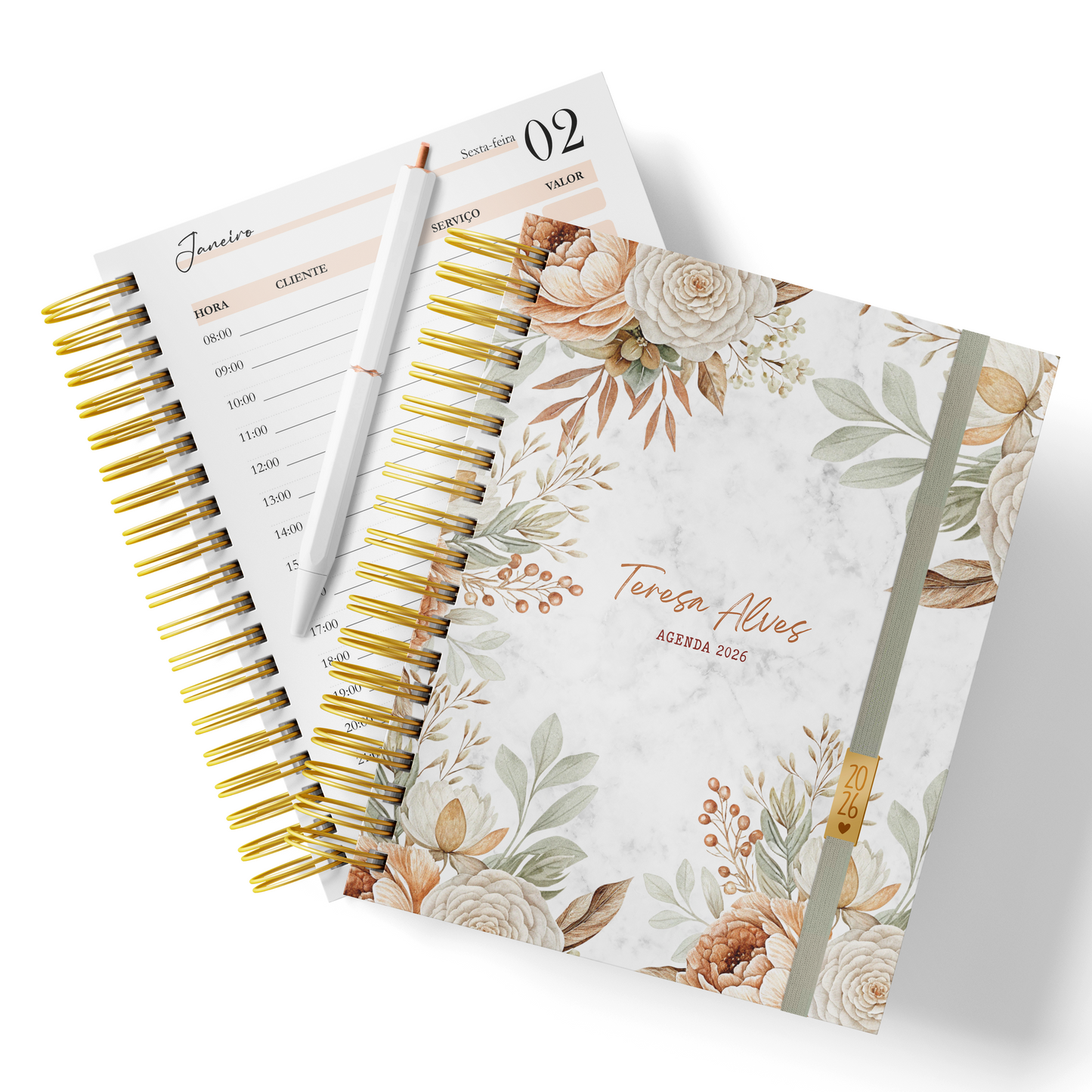 Agenda Personalizada “Floral Green"
