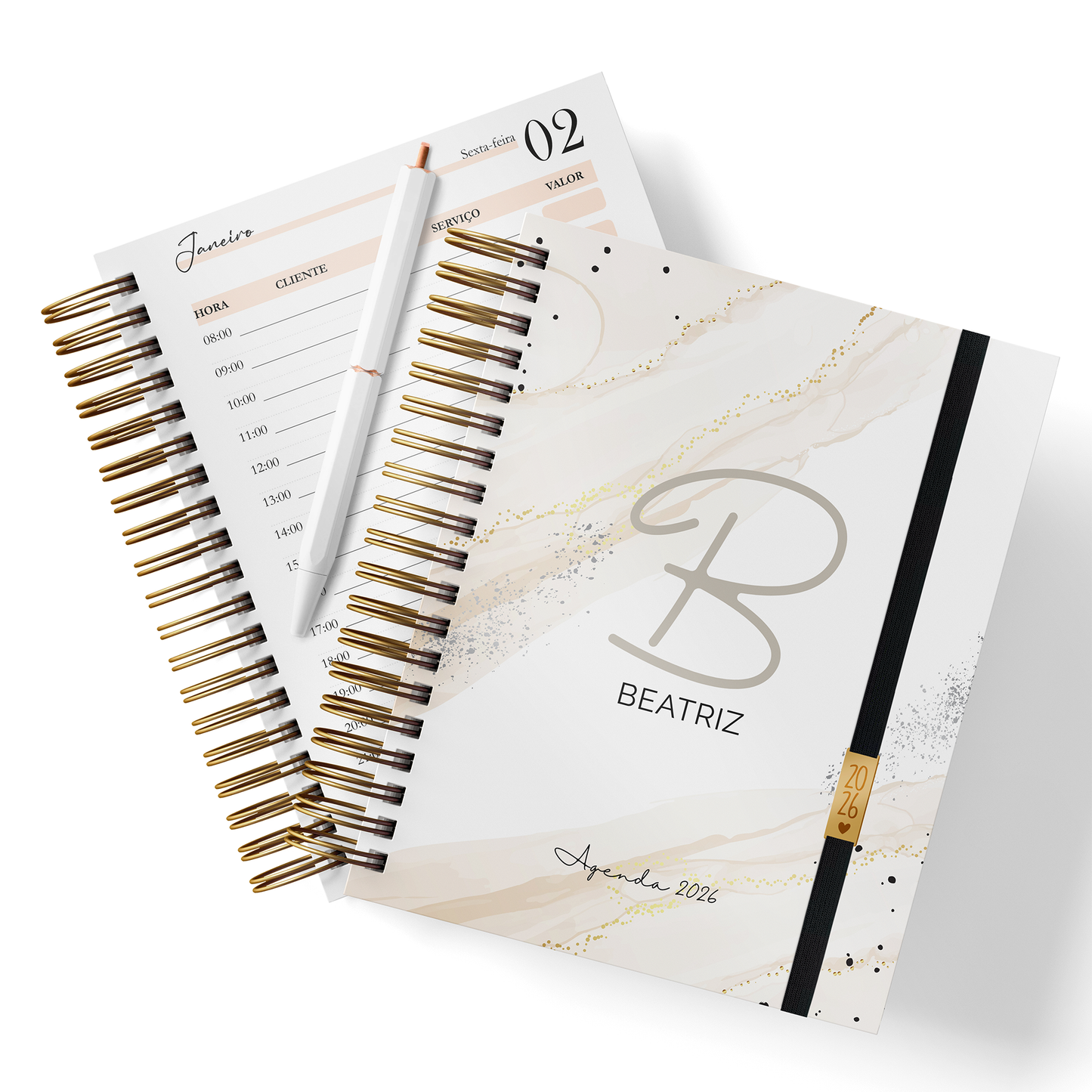 Agenda Personalizada "Marble Gold"
