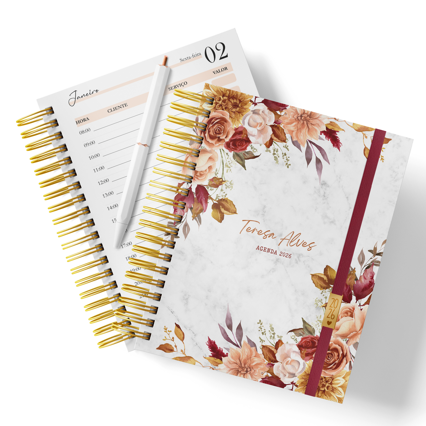 Agenda Personalizada “Floral Warm"