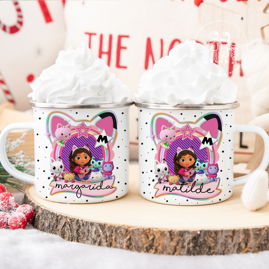 Caneca de esmalte personalizada “Gabby”