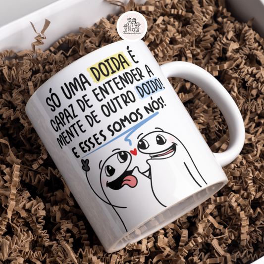 Caneca de cerâmica Flork “Amigos Doidos”