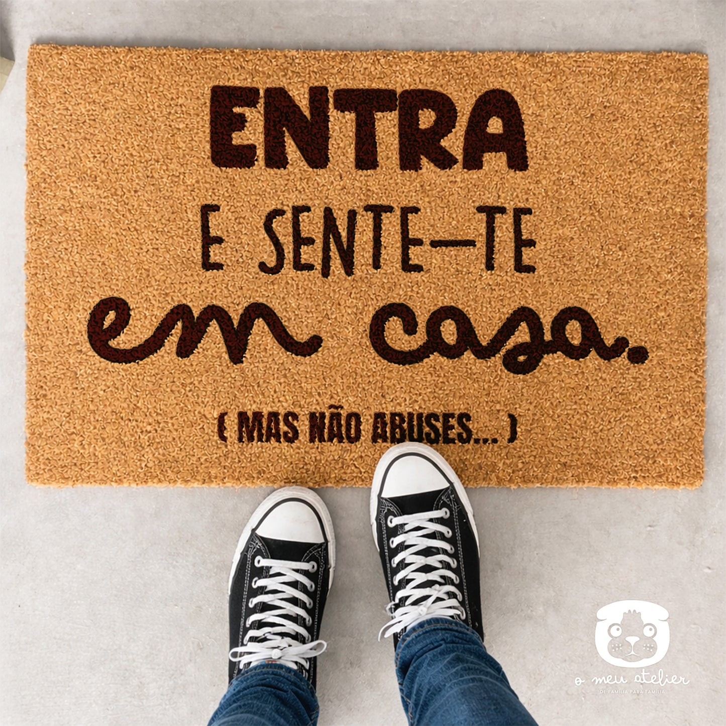 Tapete de entrada personalizado - Não abuses