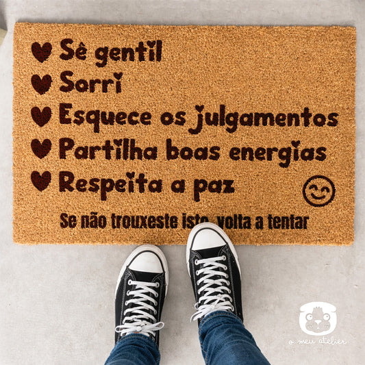 Tapete de entrada personalizado - Requisitos para entrar