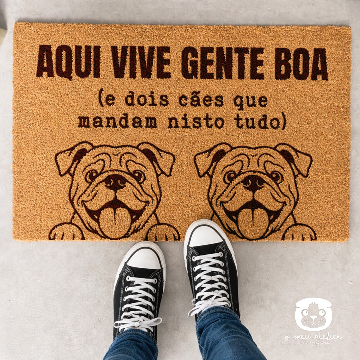 Tapete de entrada personalizado - Gente boa