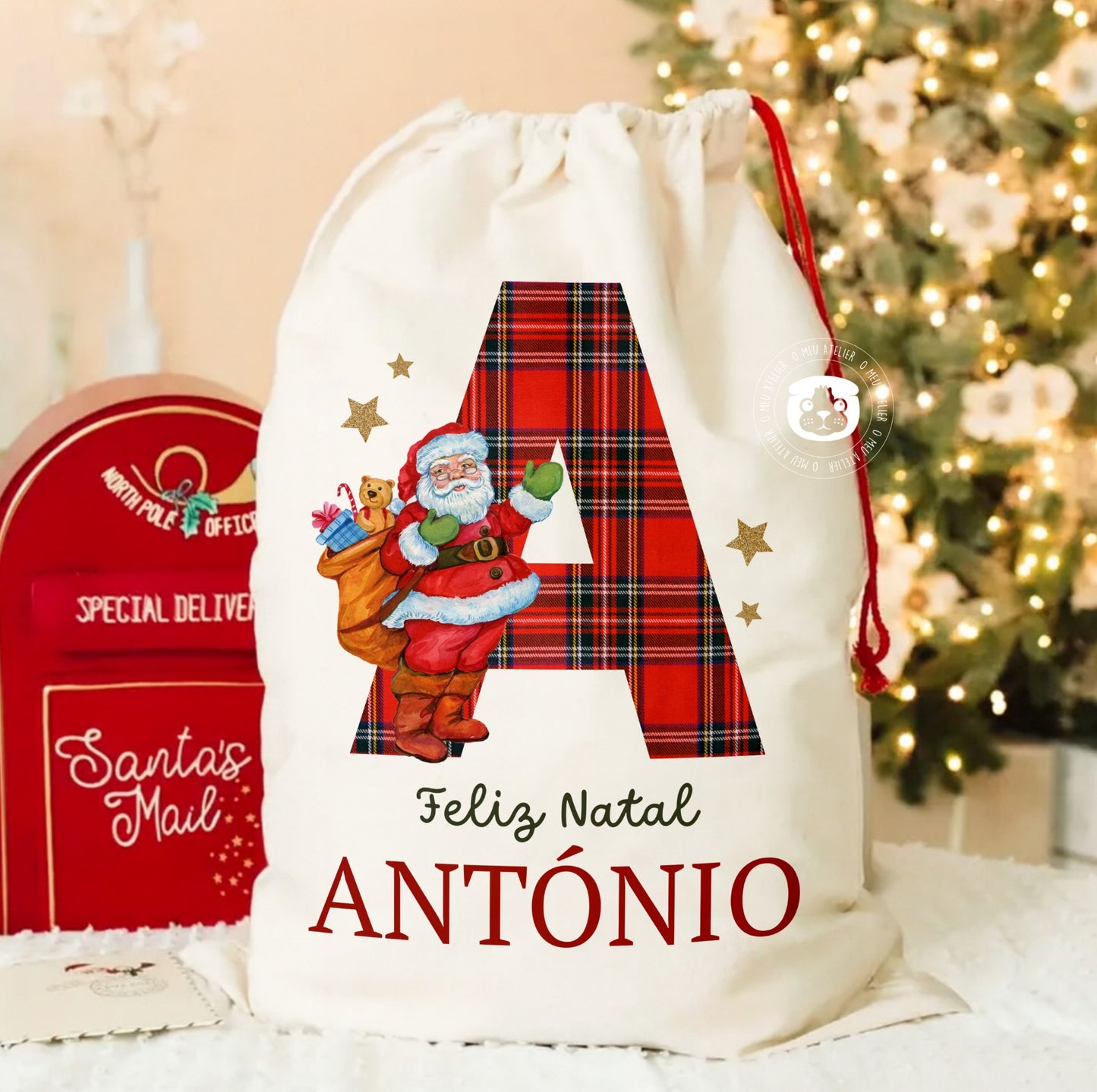 Saco de Natal para Prendas Personalizado