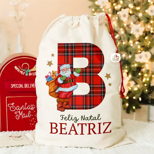 Saco de Natal para Prendas Personalizado
