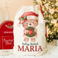 Saco de Natal para Prendas Personalizado